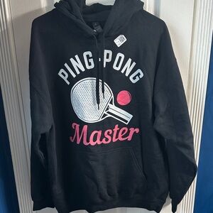 Gildan Black Ping Pong Graphic Hoodie
